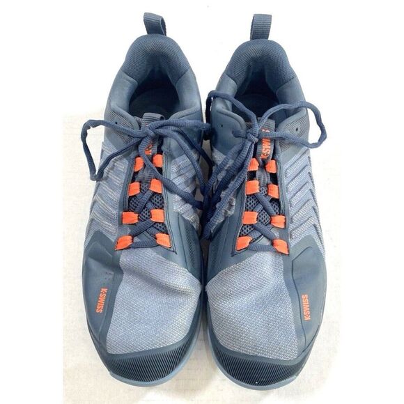 K-Swiss Ultrashot 3 Men Size 11 Black/orange tennis sneakers comfortable light - Picture 1 of 12